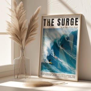 Surfer Magazine Poster Vintage Surf Poster, Retro Surfing Print for Beachy Wall Art, Perfect Surfer Gifts, Coastal Wall Décor