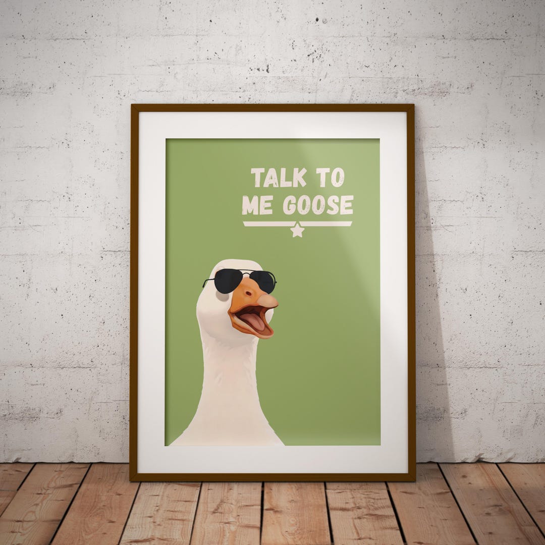 Silly Goose Print, Retro Movie Poster, Funky Home Theater Decor - Etsy