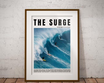 Vintage Surf Magazine Poster: Retro Beachy Surf Wall Art
