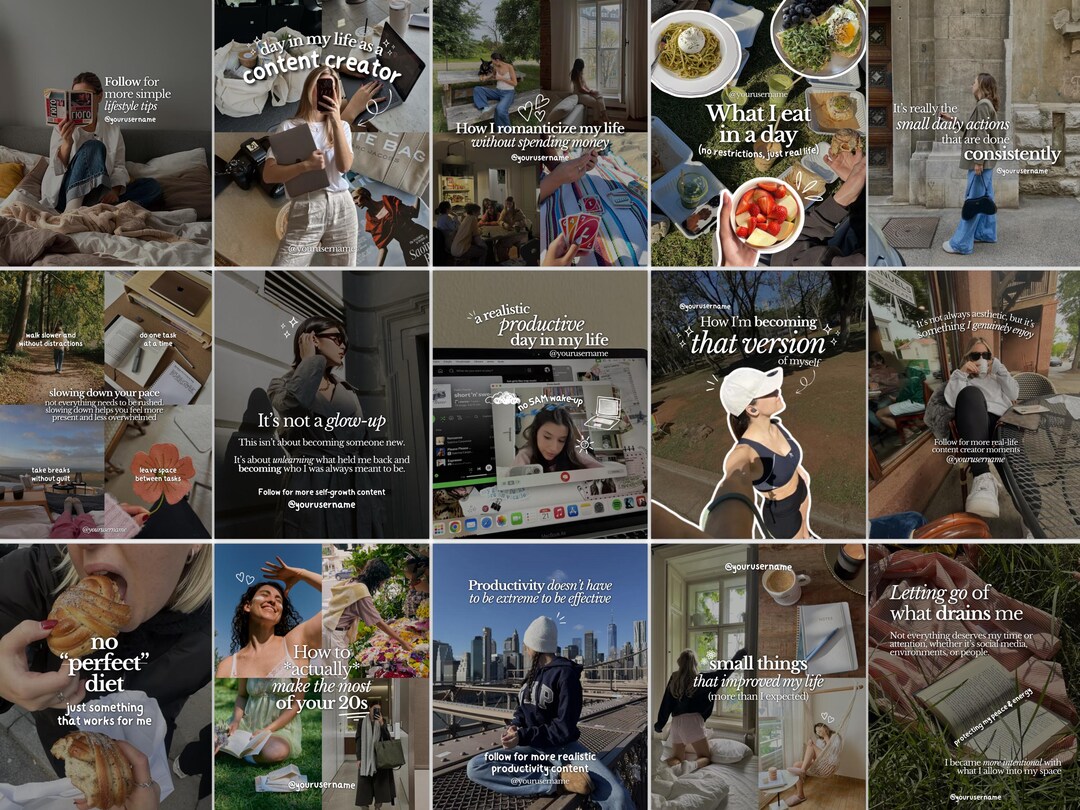 Dark Instagram Carousel Templates, Dark Overlay, Low Exposure IG ...