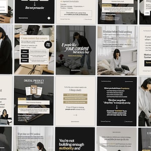 Neutrale Instagram-carrouselsjablonen, coaches, contentmakers, merken, educatieve IG-post (digitale download)