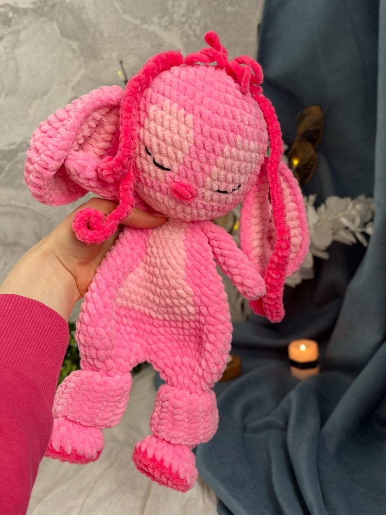 Stitch & Angel Crochet Pattern Set PDF, 2 Lovey Comforters, Baby Security Blanket, Amigurumi Toy image 8