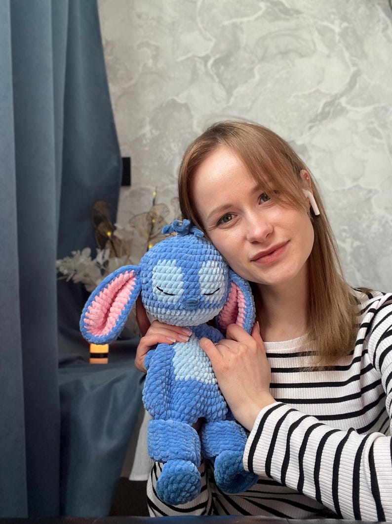 Stitch & Angel Crochet Pattern Set PDF, 2 Lovey Comforters, Baby Security Blanket, Amigurumi Toy image 2