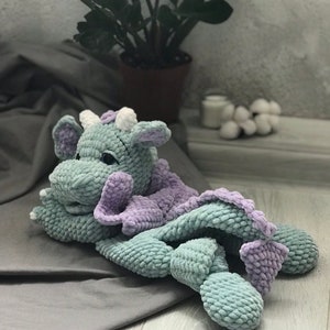 Dragon comforter crochet pattern plushies amigurumi