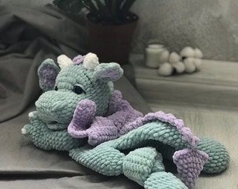 Dragon comforter crochet pattern plushies amigurumi