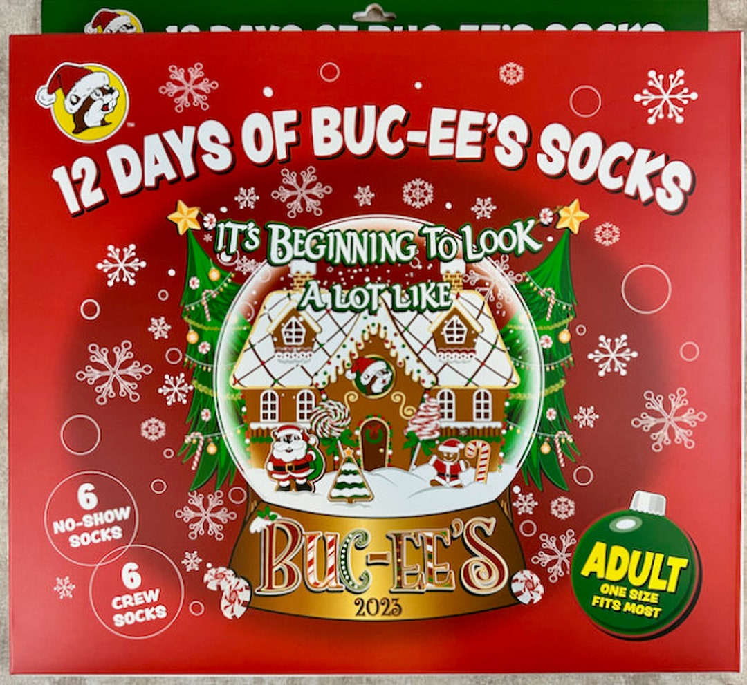 Christmas Adult Advent Sock Calendar. Count Down to Christmas With Buc 12 Days Of Socks Advent Calendar