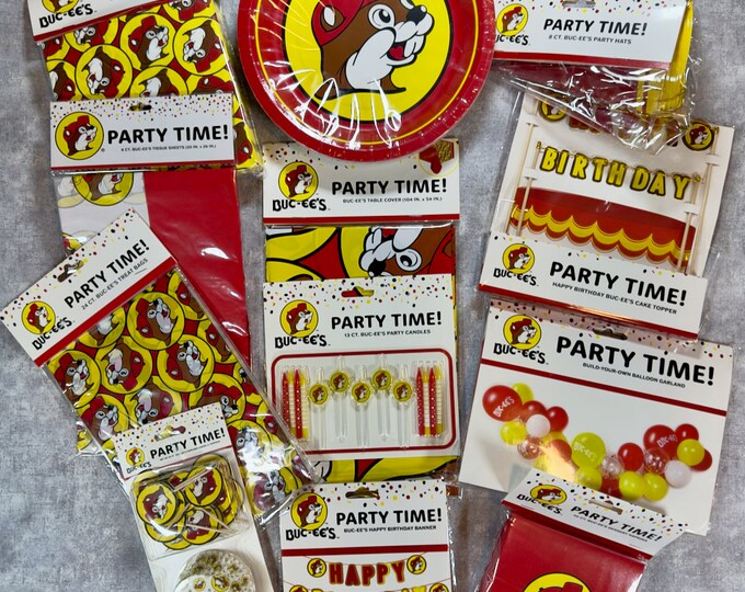Bucee's Party Supplies, Tablecloths, Plates, Napkins, Balloons Etsy