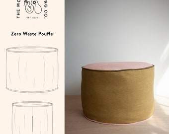 Pouf Zero Waste, modello di cucito PDF
