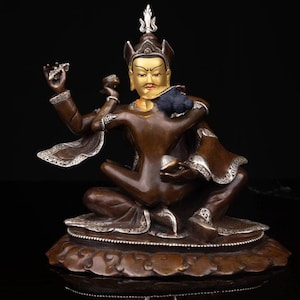 Guru Rinpoche Statue | Intricately Detailed Padmasambhava Figurine | Meditation & Spiritual Decor | Artisan Sculpture