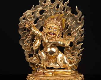 骨製　マハーカーラ像　ヴィンテージ　チベット　ネパール ◇マハーカーラ（大黒天/だいこくてん）像◇仏教 チベット◇シルバー