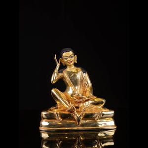 Handcrafted Milarepa Statue | Tibetan Masterpiece in Fine Detail | Meditative Milarepa Figure | Unique Artisan Sculpture