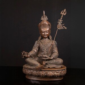 Handmade Oxidized Copper Padmasambhava Guru Rinpoche Statue