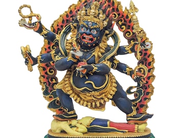 6本の腕を持つ雄大なマハーカーラ像｜猛々しいダルマの守護神 - 神社