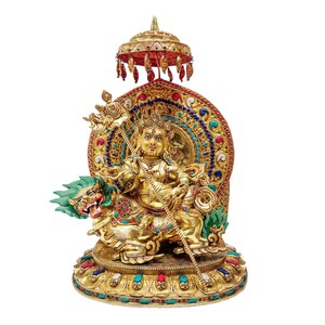 Namtose Jambhala Statue | Deity of Wealth, Prosperity & Abundance | Exquisite Tibetan Buddhist Art