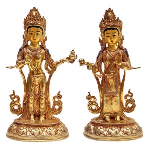 Handcrafted Mandarava Yeshe Tsogyal Statue | Tibetan Dakini of Wisdom & Longevity | Sacred Feminine Deity Art for Altar or Gift