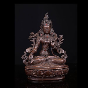 Statua di Tara Bianca realizzata a mano / Arte autentica e senza tempo / Edizione limitata da collezione / Energia femminile sacra