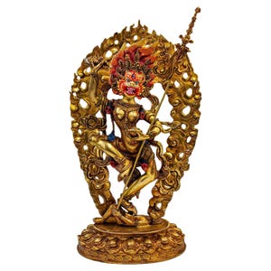 Lion-Headed Simhamukha Yogini Statue | Tantric Deity for Fearlessness, Transformation, & Power | Vajrayana Dakini Sengdongma | Padmasambhava