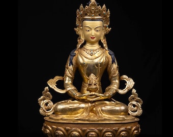 Aparamita Statue | Handcrafted Buddhist Deity Sculpture | Elegant Design Reflecting Timeless Buddhist Art