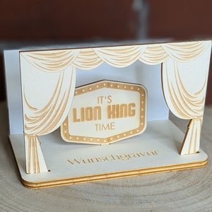Regalo di denaro musicale - confezione in legno - compleanno / comunione / cresima / altre celebrazioni - personalizzato - regalo teatrale