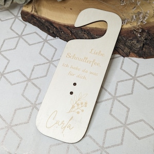 Personalized pacifier fairy doorknob sign - For weaning off the pacifier