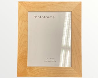 High-quality wooden picture frame | customizable with engraving | Alder photo frame for 20 x 25 cm picture - 8"x10" - portrait