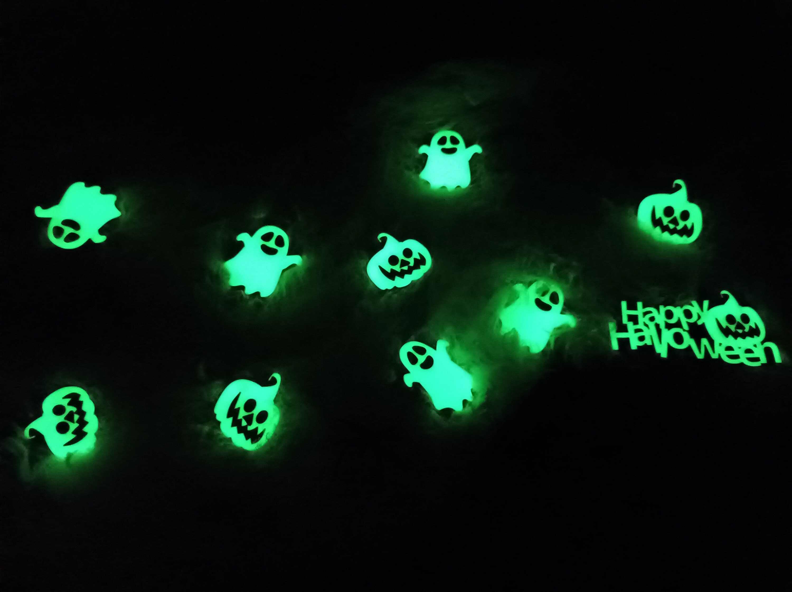 Leuchtende Glow in the Dark Halloween Deko Tiere 21x15cm