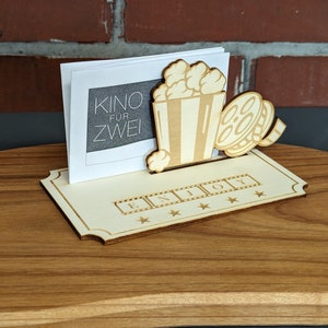 Cinema gift wrapping - wooden packaging - display - birthday / communion / confirmation / other celebrations - personalized