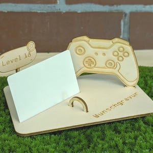 Gamer money or voucher gift | made of wood | personalized gift for birthdays, baptisms, communions