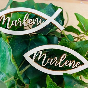 Personalized table decoration - personalized fish - laser engraved fish name - personalized scatter decoration - personalized fish