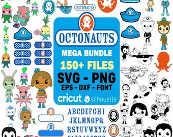 Octanauts Svg Bundle, High quality octanauts png, octonauts birthday svg, octonauts birthday svg for cricut, octonauts font