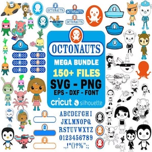 Octanauts Svg Bundle, High quality octanauts png, octonauts birthday svg, octonauts birthday svg for cricut, octonauts font