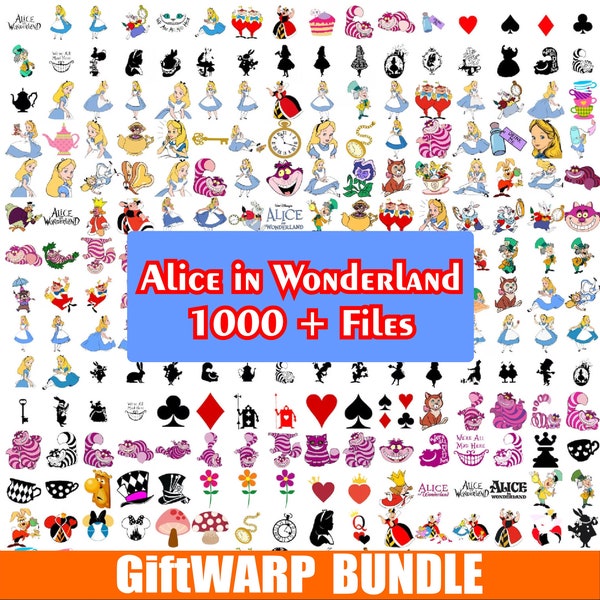 Alice nel paese delle meraviglie SVG Bundle, Alice SVG, Princess svg, Alice nel paese delle meraviglie Clipart, Alice nel download digitale del paese delle meraviglie
