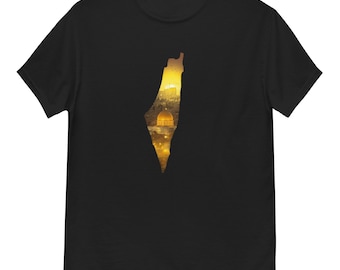 Palestine Al Quds Dom of Rock T-shirt classica unisex