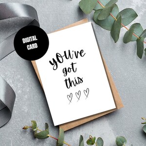 Vous avez cette carte, carte inspirante avec dicton, cartes porte-bonheur, carte d'encouragement pour elle ou pour lui, carte ami porte-bonheur