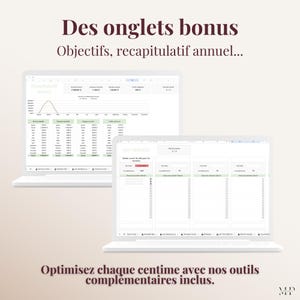 Planejador de Orçamento para Planilhas Google (Francês) | Planilha de Orçamento Automatizada | Controle de Economias e Dívidas | Calendário | Resumo Anual | Painel Mensal imagem 6