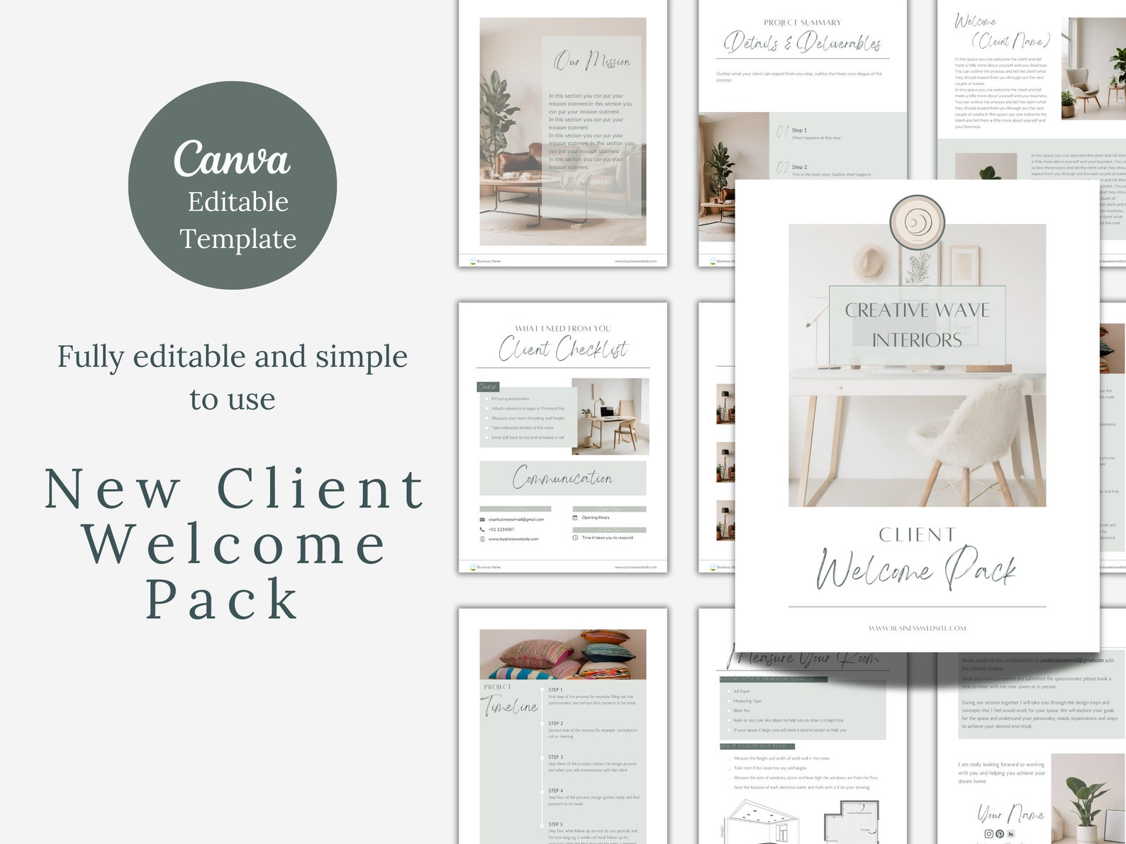 Interior Design Client Welcome Pack | Client Onboarding | Questionnaire ...