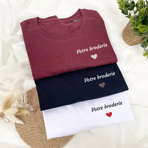 Tee-shirt broderie personnalisée - cadeau anniversaire personnalisé, cadeau papi, cadeau papa, cadeau maman, cadeau mamie, cadeau noël