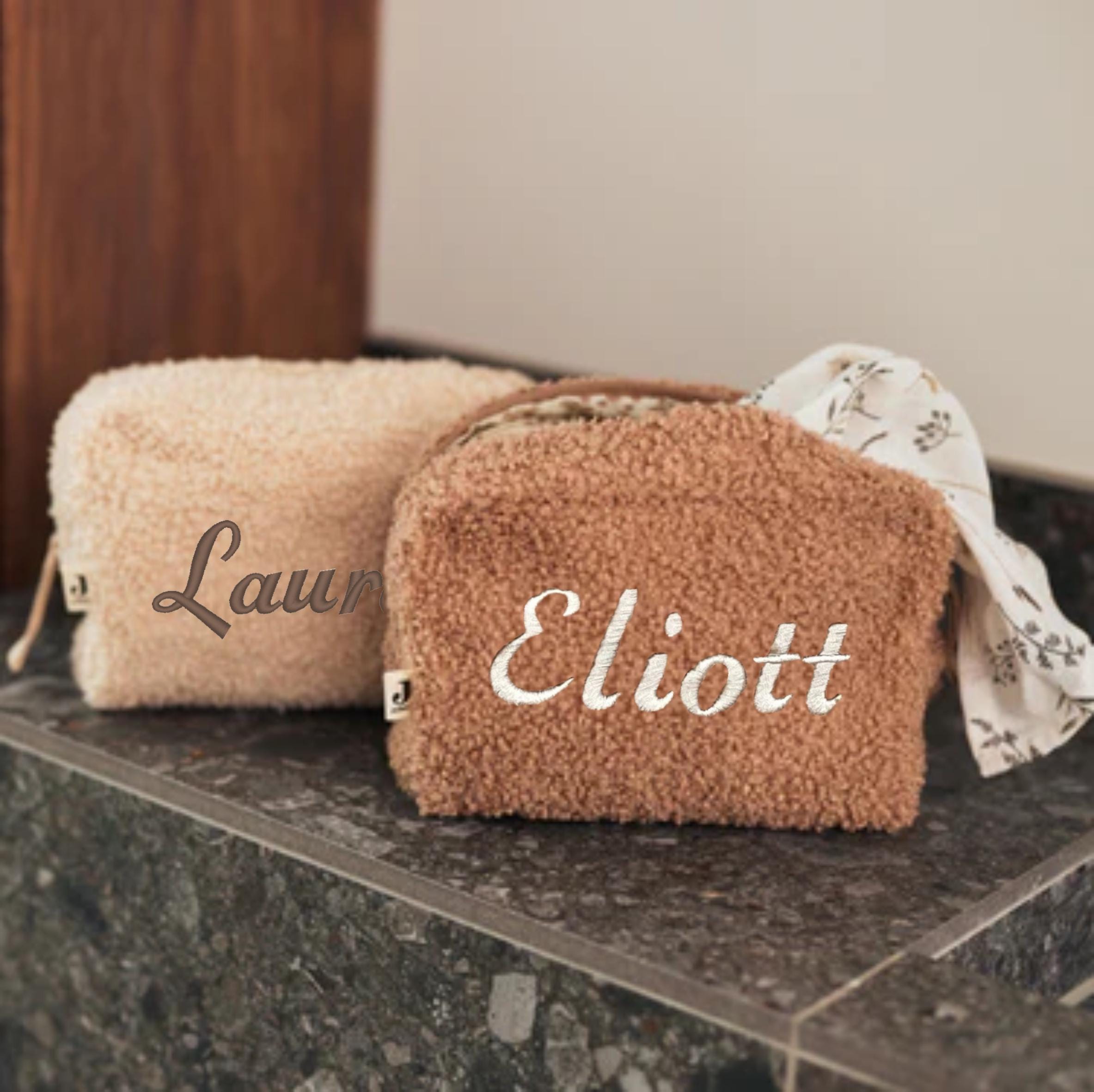 Trousse En Coton Personnalisable - Pochette Toilette Ou Maquillage, Cadeau élégant Femme Ou Collègue - 8