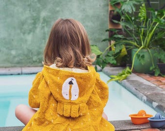 Serviette capuche bébé personnalisée, sortie de bain, cadeau naissance personnalisé, bata infantil con prénom brodé