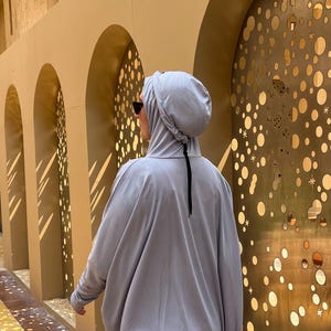 Ramadan ABAYA TO GO - grey / Prayer dress one-piece Prayergown Set Abaya Islamic clothing Islamic prayer Namaz Hijab handmade abaya