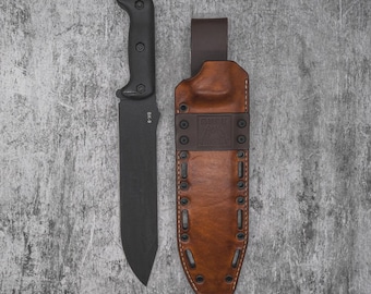 Funda de cuero híbrido kydex para cuchillo KABAR BK9