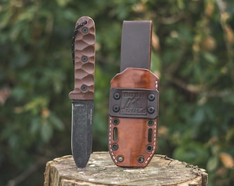 Funda híbrida de cuero y Kydex ESEE PR4