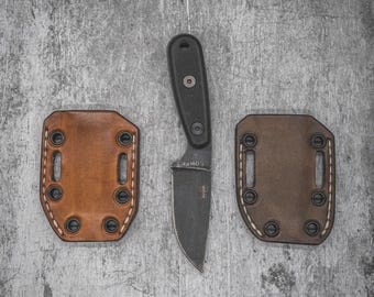 Funda híbrida de cuero Kydex para cuchillos ESEE IZULA e IZULA 2 (cuchillo no incluido).