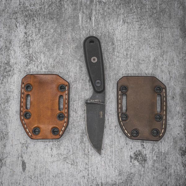 Funda híbrida de cuero Kydex para cuchillos ESEE IZULA e IZULA 2 (cuchillo no incluido).