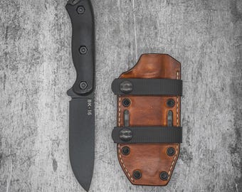 Funda híbrida de cuero kydex para cuchillo KA-BAR BK16
