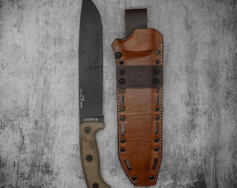 Funda híbrida de cuero Kydex para cuchillo ESEE JUNGLAS