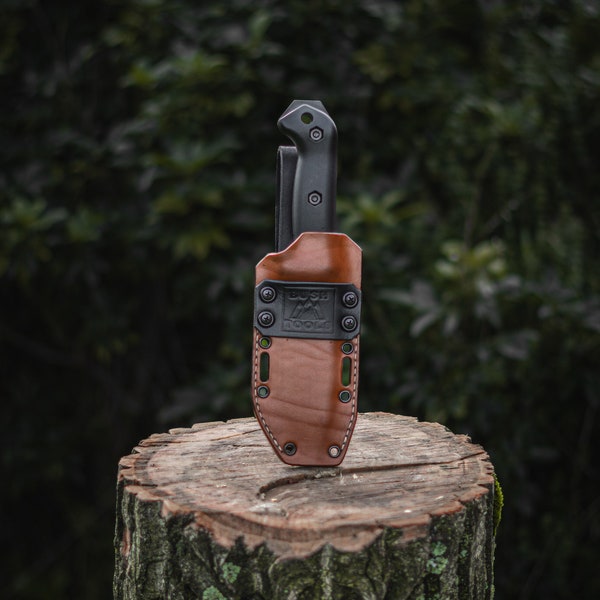 Funda híbrida de cuero kydex para cuchillo KABAR BK2