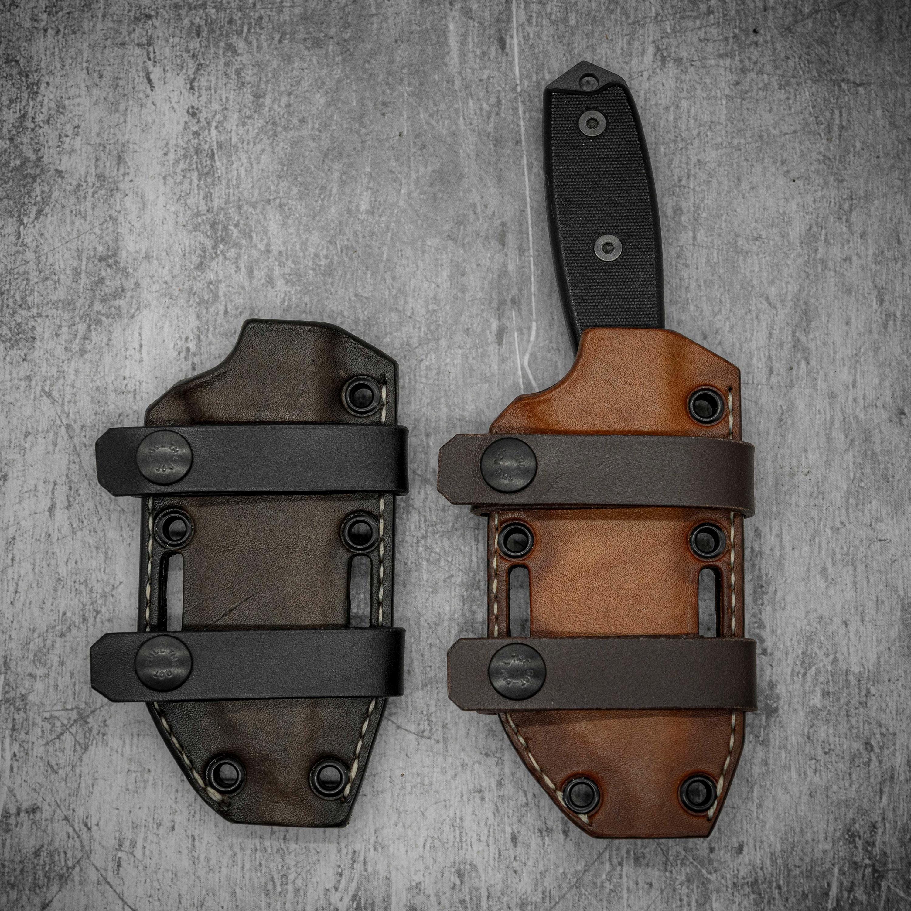 ESEE 3 Kydex Leather hybrid sheath / HORIZONTAL CARRY