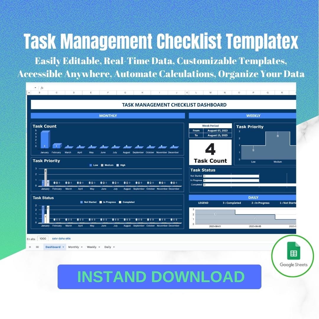 Streamline Your Workflow With a Task Management Checklist Template in ...