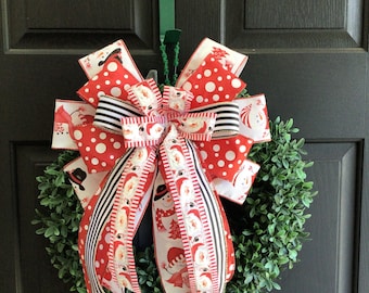 Christmas Tree Topper Bow: Holiday Decoration 12x19&quot;